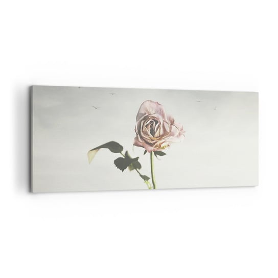 Obraz na płótnie - Powitanie wiosny - 120x50cm - Róża Kwiat Sztuka - Nowoczesny obraz na ścianę do salonu do sypialni ARTTOR ARTTOR