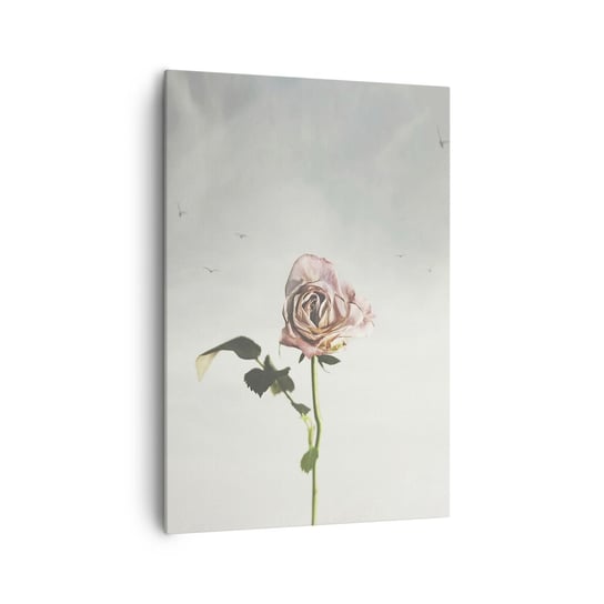 Obraz na płótnie - Powitanie wiosny - 70x100cm - Róża Kwiat Sztuka - Nowoczesny foto obraz w ramie do salonu do sypialni ARTTOR ARTTOR