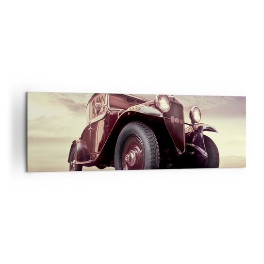 Obraz na płótnie - Powrócmy jak za dawnych lat… - 160x50cm - Motoryzacja Samochód Retro Vintage - Nowoczesny foto obraz w ramie do salonu do sypialni ARTTOR ARTTOR