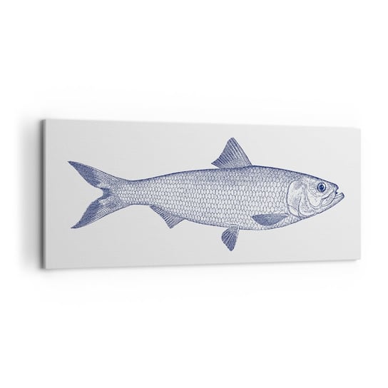 Obraz na płótnie - Pozdrowienia z północnych mórz - 120x50cm - Ryba Zwierzę Morskie Styl Nadmorski - Nowoczesny obraz na ścianę do salonu do sypialni ARTTOR ARTTOR