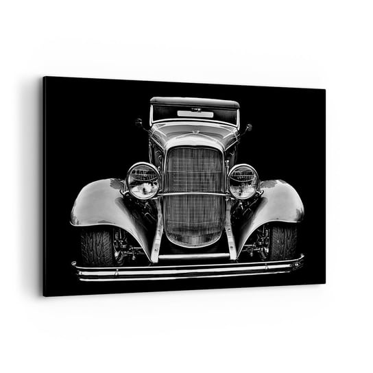 Obraz na płótnie - Prawdziwy gentelman - 120x80cm - Retro Samochód Klasyczny - Nowoczesny obraz na ścianę do salonu do sypialni ARTTOR ARTTOR