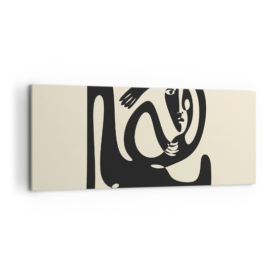 Obraz na płótnie - Prawie Picasso - 120x50cm - Abstrakcja Sztuka Grafika - Nowoczesny obraz na ścianę do salonu do sypialni ARTTOR ARTTOR