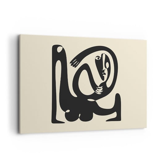 Obraz na płótnie - Prawie Picasso - 120x80cm - Abstrakcja Sztuka Grafika - Nowoczesny obraz na ścianę do salonu do sypialni ARTTOR ARTTOR