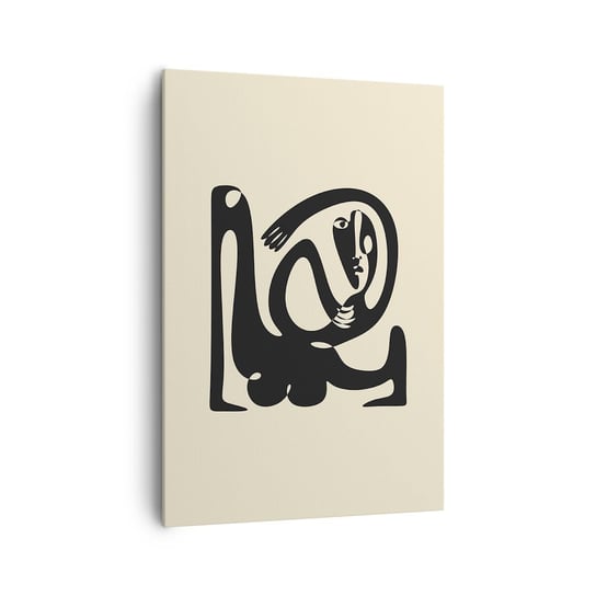 Obraz na płótnie - Prawie Picasso - 70x100cm - Abstrakcja Sztuka Grafika - Nowoczesny foto obraz w ramie do salonu do sypialni ARTTOR ARTTOR