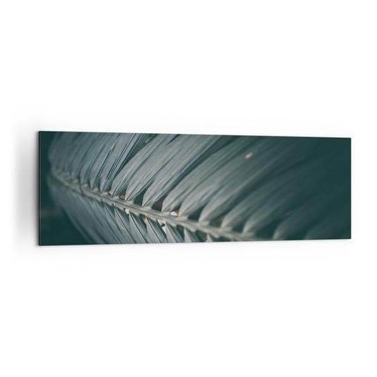 Obraz na płótnie - Precyzja natury - 160x50cm - Palma Kokosowa Liście Palmy Dżungla - Nowoczesny foto obraz w ramie do salonu do sypialni ARTTOR ARTTOR