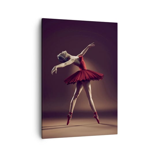 Obraz na płótnie - Prima ballerina - 50x70cm - Baletnica Taniec Balet - Nowoczesny Canvas obraz do salonu do sypialni ARTTOR ARTTOR
