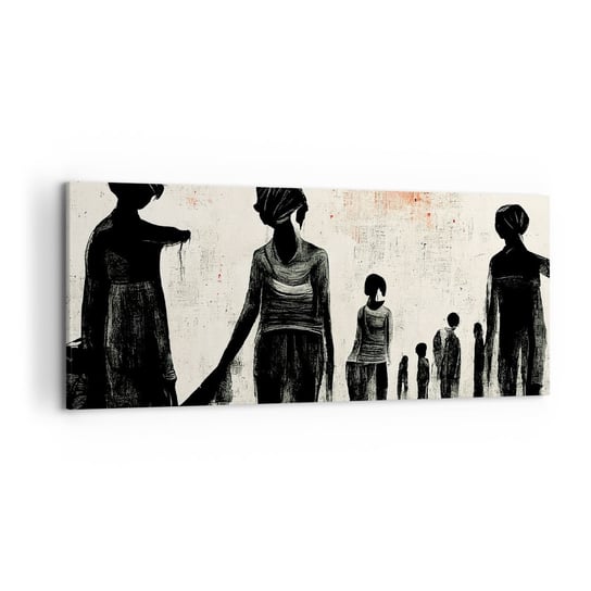 Obraz na płótnie - Przeciw samotności - 120x50cm - Kobiety Praca Sztuka - Nowoczesny obraz na ścianę do salonu do sypialni ARTTOR ARTTOR