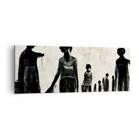 Obraz na płótnie - Przeciw samotności - 140x50cm - Kobiety Praca Sztuka - Nowoczesny Canvas obraz do salonu do sypialni ARTTOR ARTTOR