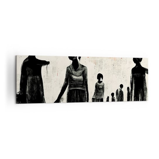 Obraz na płótnie - Przeciw samotności - 160x50cm - Kobiety Praca Sztuka - Nowoczesny foto obraz w ramie do salonu do sypialni ARTTOR ARTTOR