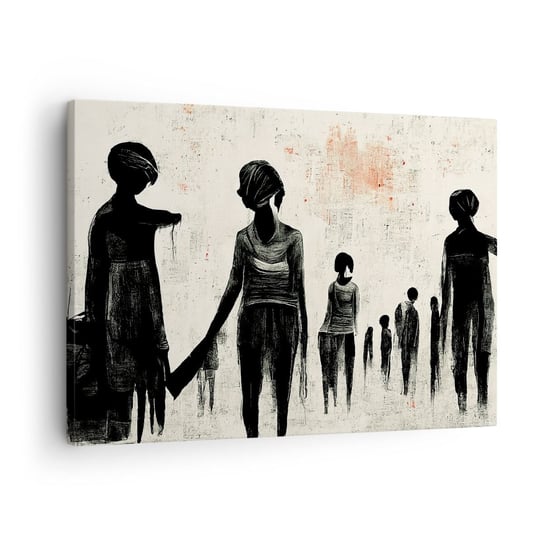 Obraz na płótnie - Przeciw samotności - 70x50cm - Kobiety Praca Sztuka - Nowoczesny Canvas obraz do salonu do sypialni ARTTOR ARTTOR