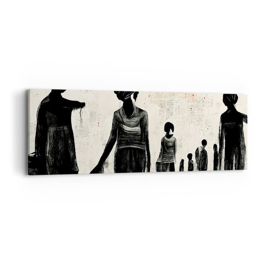 Obraz na płótnie - Przeciw samotności - 90x30cm - Kobiety Praca Sztuka - Nowoczesny Canvas obraz do salonu do sypialni ARTTOR ARTTOR