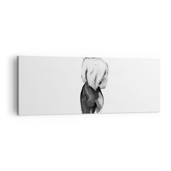 Obraz na płótnie - Przy niej świat znika - 140x50cm - Kobieta Ciało Kobiety Grafika - Nowoczesny Canvas obraz do salonu do sypialni ARTTOR ARTTOR