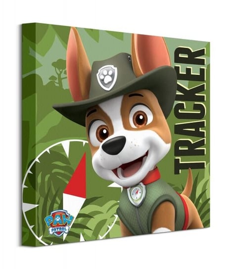 Obraz na płótnie Psi Patrol Tracker obrazy na ścianę do sypialni 40x40 cm Psi Patrol