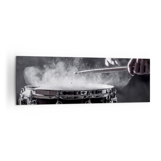 Obraz na płótnie - Puls muzyki - 160x50cm - Muzyka Instrument Muzyczny Werbel - Nowoczesny foto obraz w ramie do salonu do sypialni ARTTOR ARTTOR