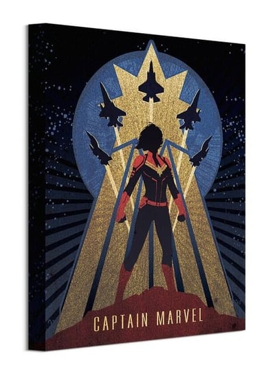 Obraz na płótnie PYRAMID POSTERS Captain Marvel Deco, 30x40 cm Pyramid Posters