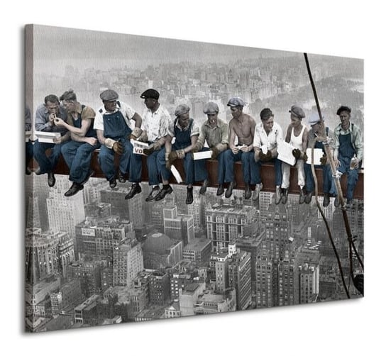 Obraz na płótnie PYRAMID POSTERS Lunch On A Skyscraper - Colour, 90x120 cm Pyramid Posters