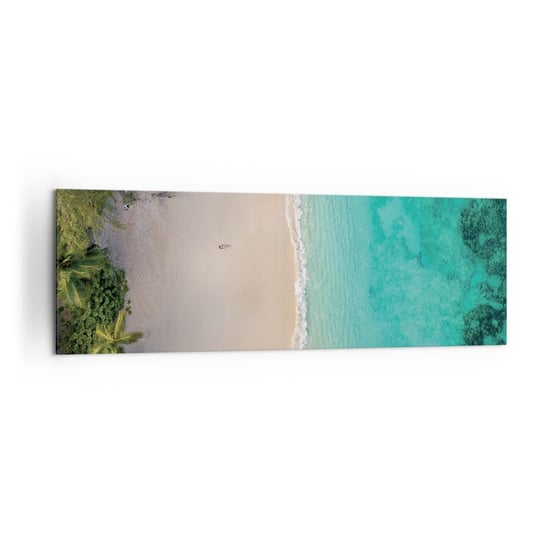 Obraz na płótnie - Rajska plaża - 160x50cm - Krajobraz Plaża Morze - Nowoczesny foto obraz w ramie do salonu do sypialni ARTTOR ARTTOR