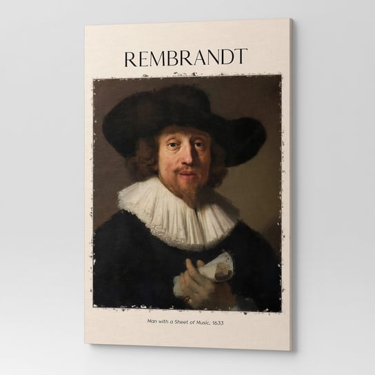 Obraz Na Płótnie Rembrandt Człowiek Z Nutami Rep00042 50X70 Wave Print