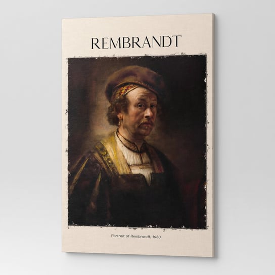 Obraz na płótnie REMBRANDT PORTRAIT OF REMBRANDT REP00043 70X100 Wave Print