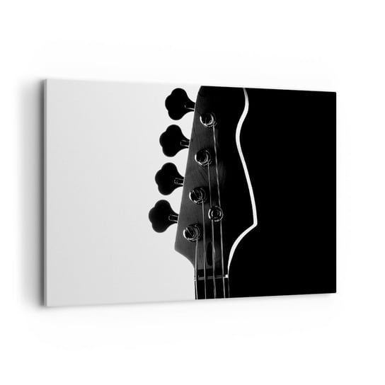 Obraz na płótnie - Rockowa cisza  - 100x70cm - Gitara Muzyka Nowoczesny - Nowoczesny foto obraz w ramie do salonu do sypialni ARTTOR ARTTOR