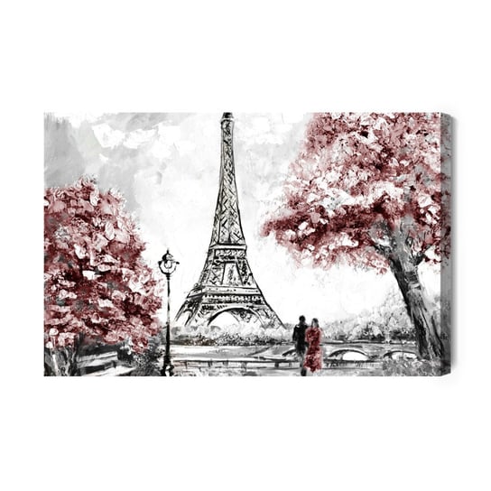 Obraz Na Płótnie Romantyczny Widok W Paryżu 90x60 NC Inna marka