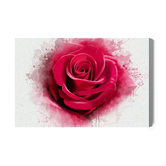 Obraz Na Płótnie Róża Z Bliska Jak Malowana 90x60 NC Inna marka