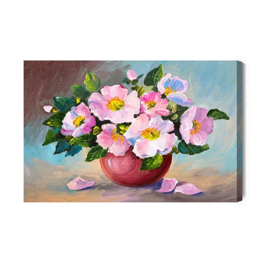 Obraz Na Płótnie Róże W Wazonie Jak Namalowane 120x80 Inna marka