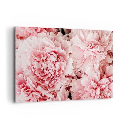 Obraz na płótnie - Różowe marzenie - 120x80cm - Kwiaty Piwonie Romantyzm - Nowoczesny obraz na ścianę do salonu do sypialni ARTTOR ARTTOR