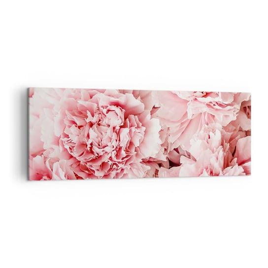 Obraz na płótnie - Różowe marzenie - 140x50cm - Kwiaty Piwonie Romantyzm - Nowoczesny Canvas obraz do salonu do sypialni ARTTOR ARTTOR