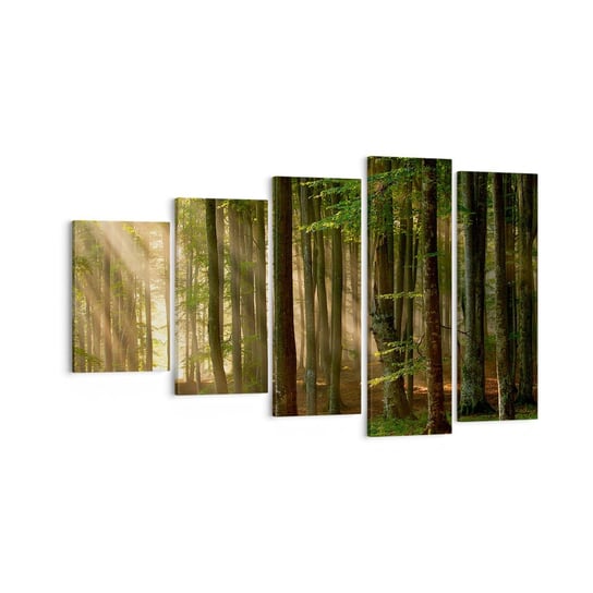 Obraz na płótnie - Rozpromieniony w wiosenny poranek - 100x60 cm - Obraz nowoczesny - Krajobraz, Las, Park, Promienie Słońca, Natura - EG100x60-3628 ARTTOR