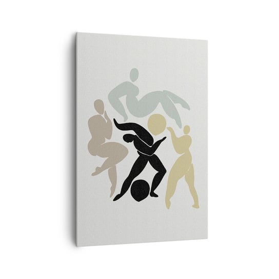 Obraz na płótnie - Ruch dla zdrowia i dla urody - 70x100cm - Figury Ludzie Minimalistyczne - Nowoczesny foto obraz w ramie do salonu do sypialni ARTTOR ARTTOR