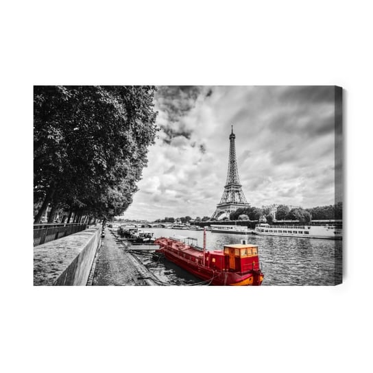 Obraz Na Płótnie Rzeka Sekwana, Paryż 70x50 NC Inna marka