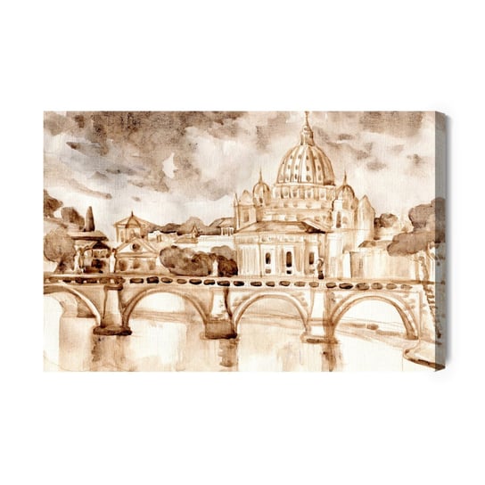 Obraz Na Płótnie Rzym Malowany Akwarelą 120x80 Inna marka