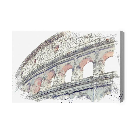 Obraz Na Płótnie Rzymskie Koloseum Jak Malowane 100x70 NC Inna marka
