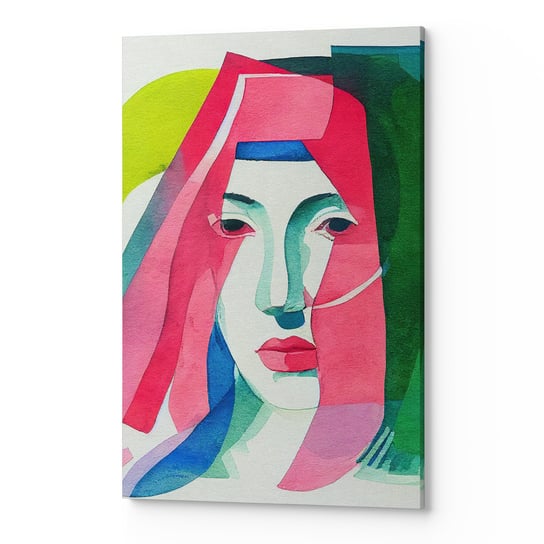 Obraz na płótnie salon sypialnia abstrakcja twarz kolorowy ABST00006 30x40 Wave Print