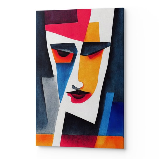 Obraz na płótnie salon sypialnia abstrakcja twarz kolorowy ABST00013 30x40 Wave Print