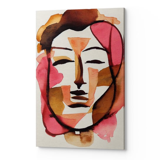 Obraz na płótnie salon sypialnia abstrakcja twarz różowy ABST00094 30x40 Wave Print