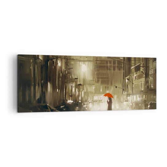 Obraz na płótnie - Sama, ale nie samotna - 140x50cm - Miasto Kobieta Architektura - Nowoczesny Canvas obraz do salonu do sypialni ARTTOR ARTTOR