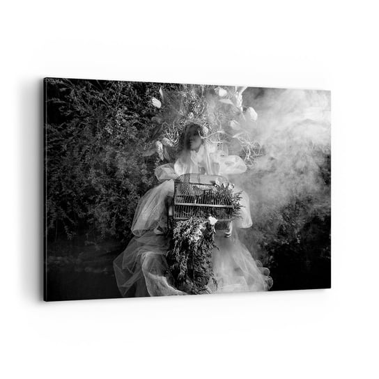 Obraz na płótnie - Sama Matka – Natura - 100x70cm - Abstrakcja Vintage Kobieta - Nowoczesny foto obraz w ramie do salonu do sypialni ARTTOR ARTTOR