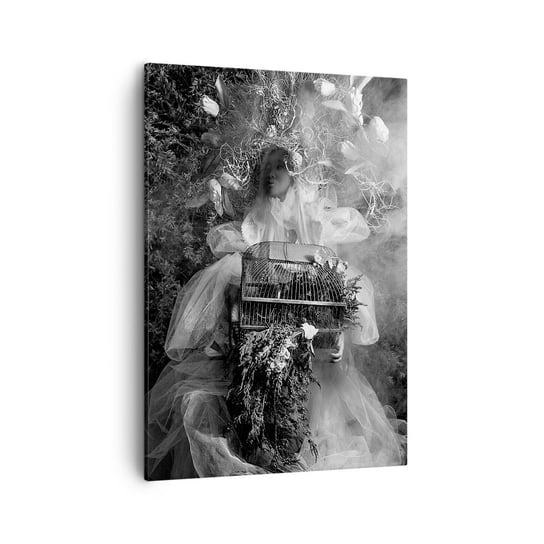 Obraz na płótnie - Sama Matka – Natura - 50x70cm - Abstrakcja Vintage Kobieta - Nowoczesny Canvas obraz do salonu do sypialni ARTTOR ARTTOR