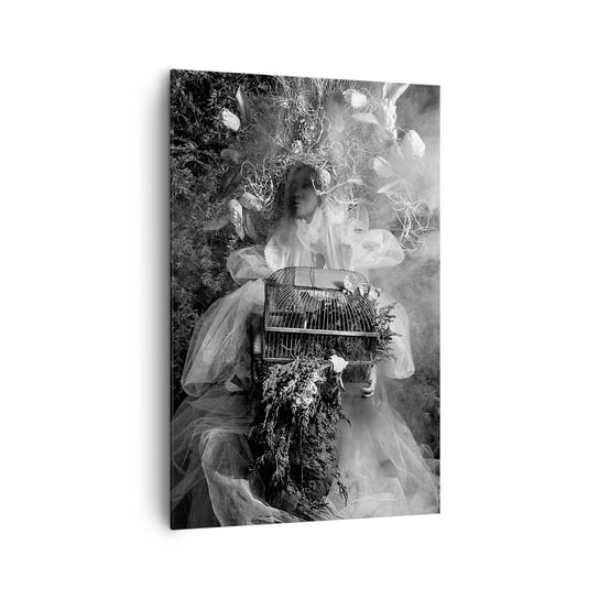 Obraz na płótnie - Sama Matka – Natura - 80x120cm - Abstrakcja Vintage Kobieta - Nowoczesny obraz na ścianę do salonu do sypialni ARTTOR ARTTOR