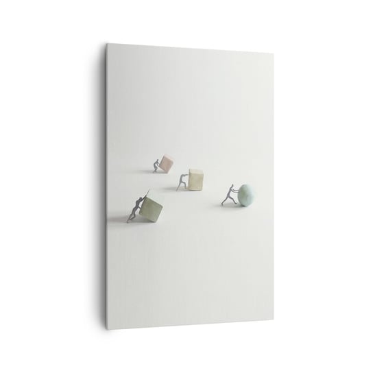 Obraz na płótnie - Samo życie - 80x120cm - Abstrakcja Ludzie Praca - Nowoczesny obraz na ścianę do salonu do sypialni ARTTOR ARTTOR