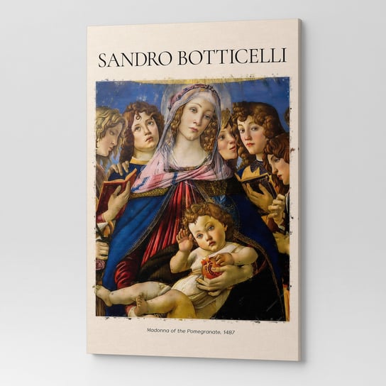 Obraz Na Płótnie Sandro Botticelli Madonna Granatu Rep00090 30X40 Wave Print