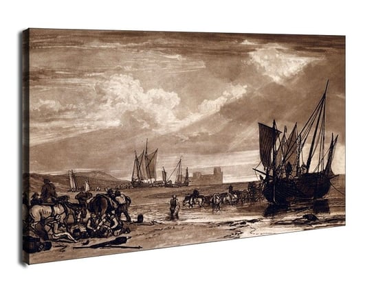 Obraz na płótnie Scene on the French Coast (Liber Studiorum, part I, plate 4), William Turner, 100x70 cm Galeria Plakatu