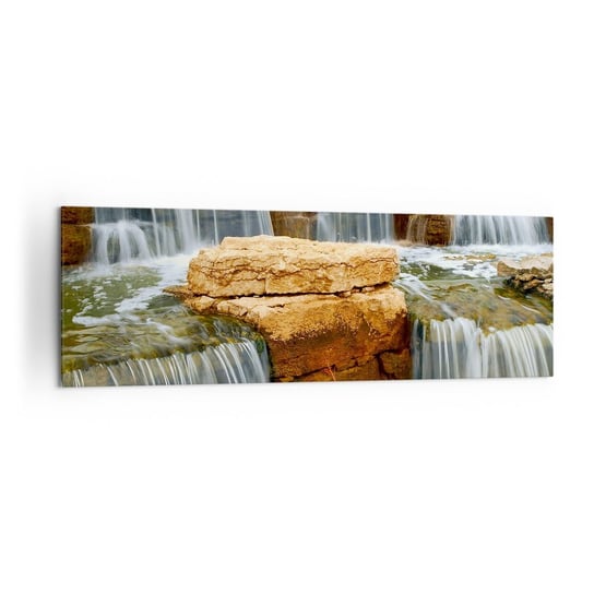 Obraz na płótnie - Schody do nieba - 160x50cm - Wodospad Natura Krajobraz - Nowoczesny foto obraz w ramie do salonu do sypialni ARTTOR ARTTOR