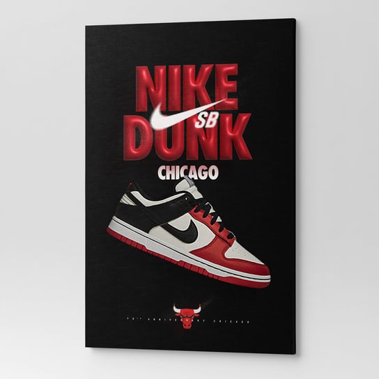 Obraz na płótnie ścianę do salonu pokoju NIKE DUNK CHICAGO POP00066 50x70 Wave Print