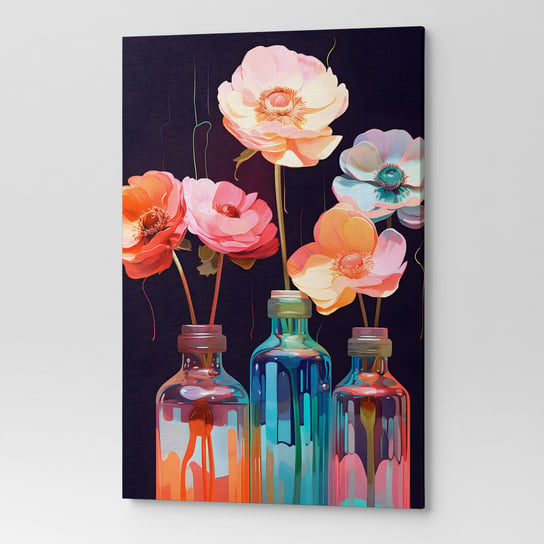 Obraz Na Płótnie Ścianę Do Salonu Sypialni Kwiat Kolorowy Art00141 80X120 Wave Print