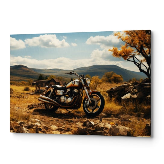 Obraz na płótnie ścianę do salonu sypialni MOTOCYKL STARY CARS00023 50x70 Wave Print