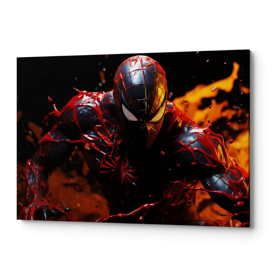 Obraz na płótnie ścianę do salonu sypialni Spider-Man ogień TV00014 60x90 Wave Print