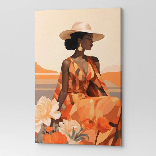 Obraz Na Płótnie Ścianę Salon Sypialnia Kobieta Kolorowy Art00131 80X120 Wave Print
